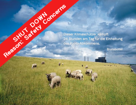 Manipulated image from klimaschuetzer.de-website of the currently shut down German nuclear power plant Brunsbüttel